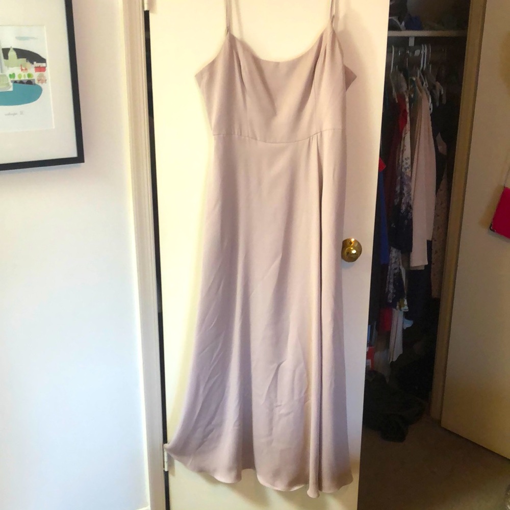Crepe-Back Satin Spaghetti Strap